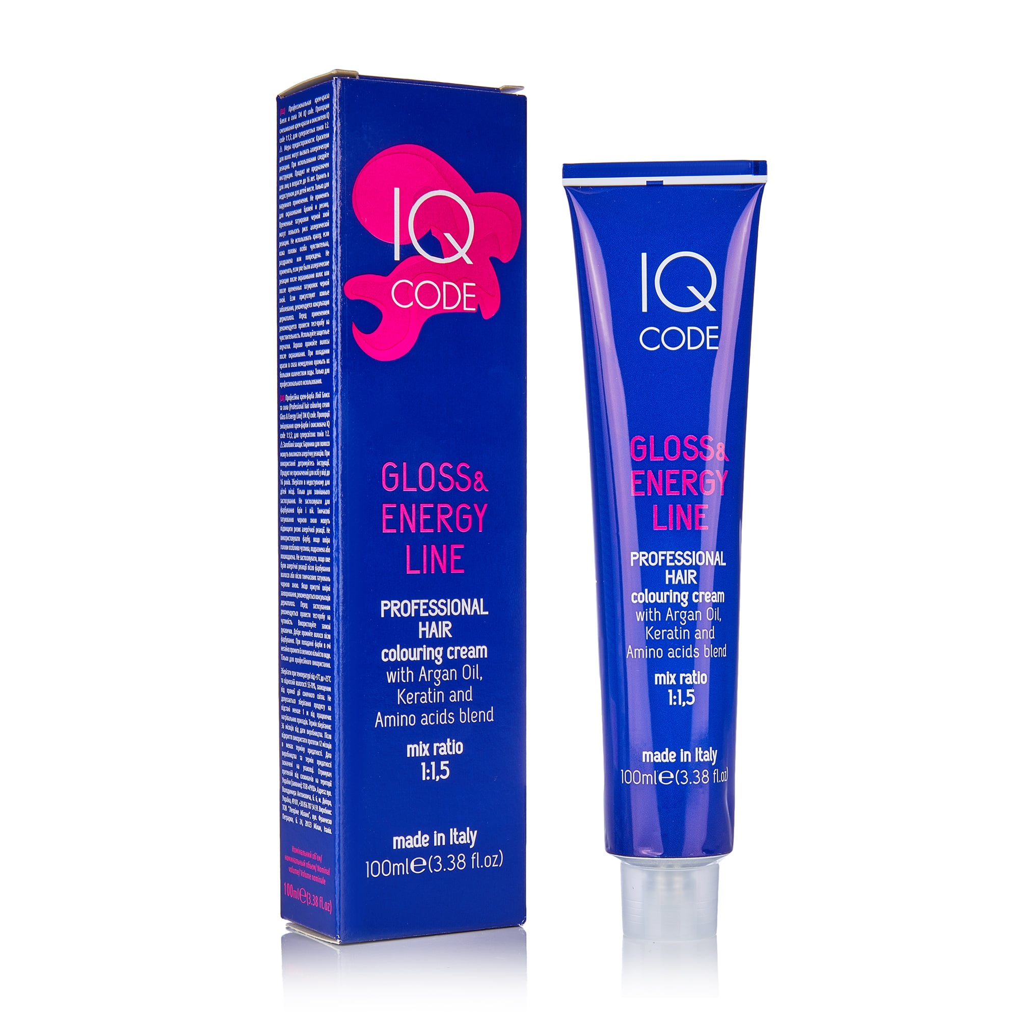 Професійна фарба для волосся IQ Code Gloss &amp; Energy Line, 6/9 Гіркий шоколад, 100 мл